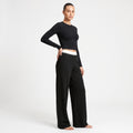 High-Waist Wide Leg Pants for Women, Quick-Dry Loose Fit for Training and Casual Summer Wear