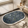 Floral Bathroom Mat - Waterproof Non-Slip Foot Mat
