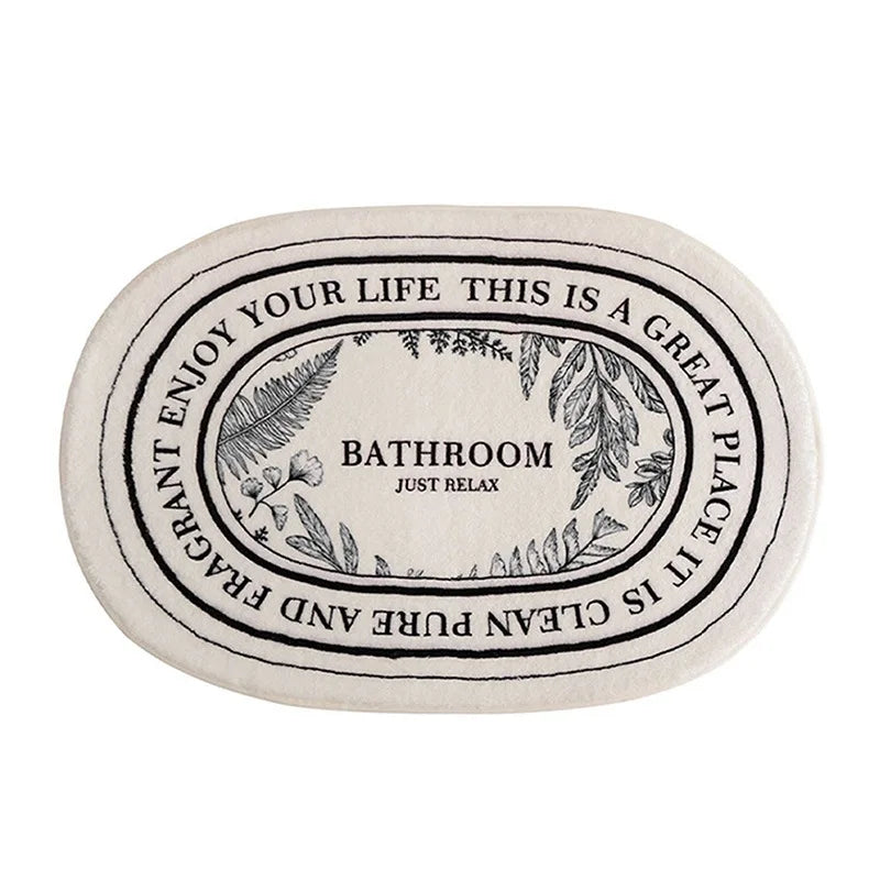 Non-Slip Bath Mat - Floral Plush Absorbent Rug