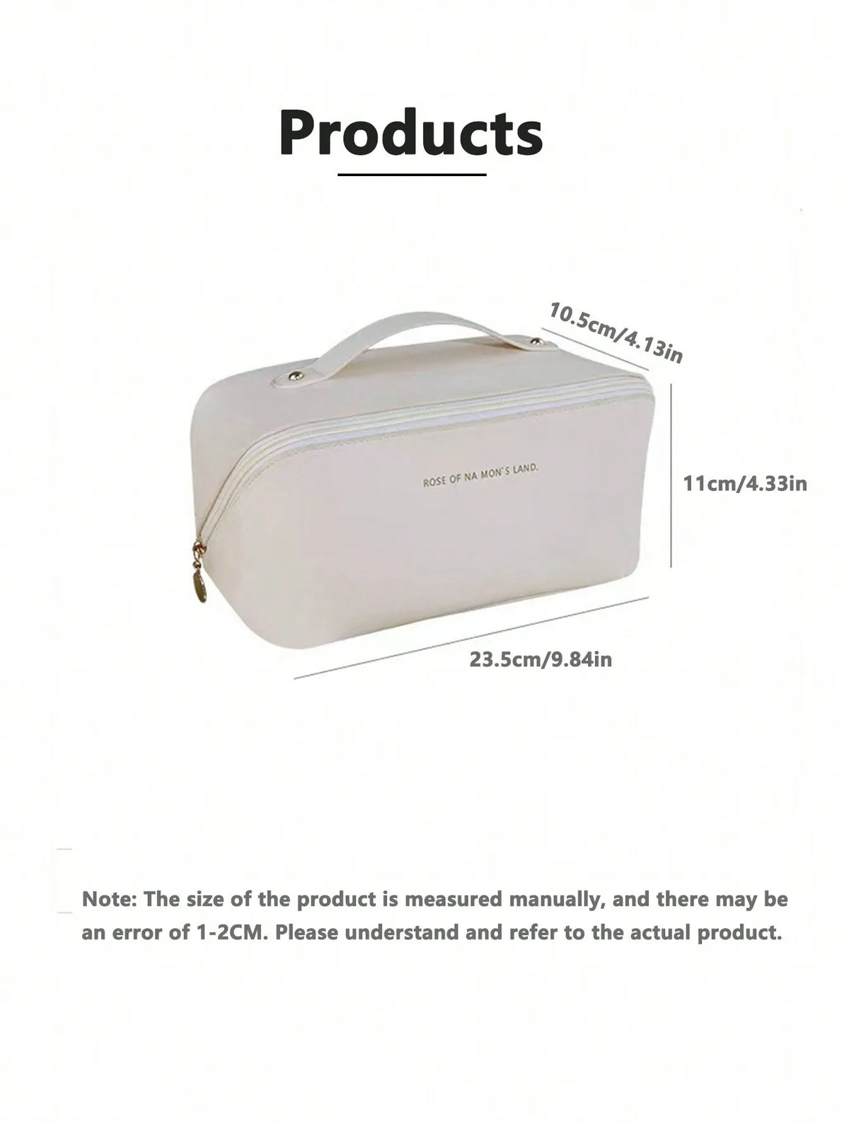 Leather Makeup Bag – Large Travel Toiletry Organizer