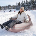Snow Tube with Backrest - Large Ski Ring with Handles