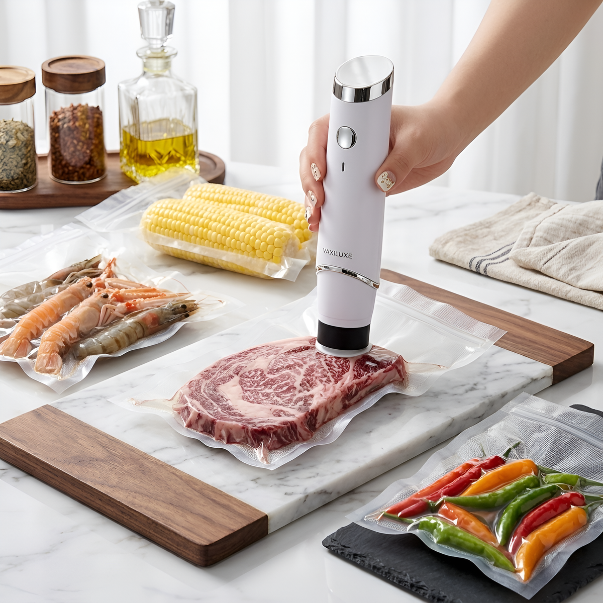 Portable Vacuum Sealer - Cordless Food Storage Machine