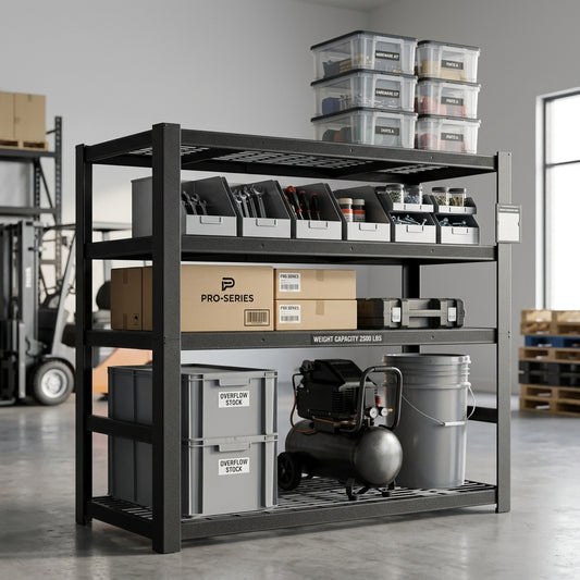 Metal Storage Rack - 84 Inch Heavy-Duty Garage Shelf