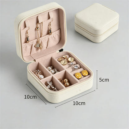 Small Jewelry Box – Macaroon Style Travel Case for Studs & Rings