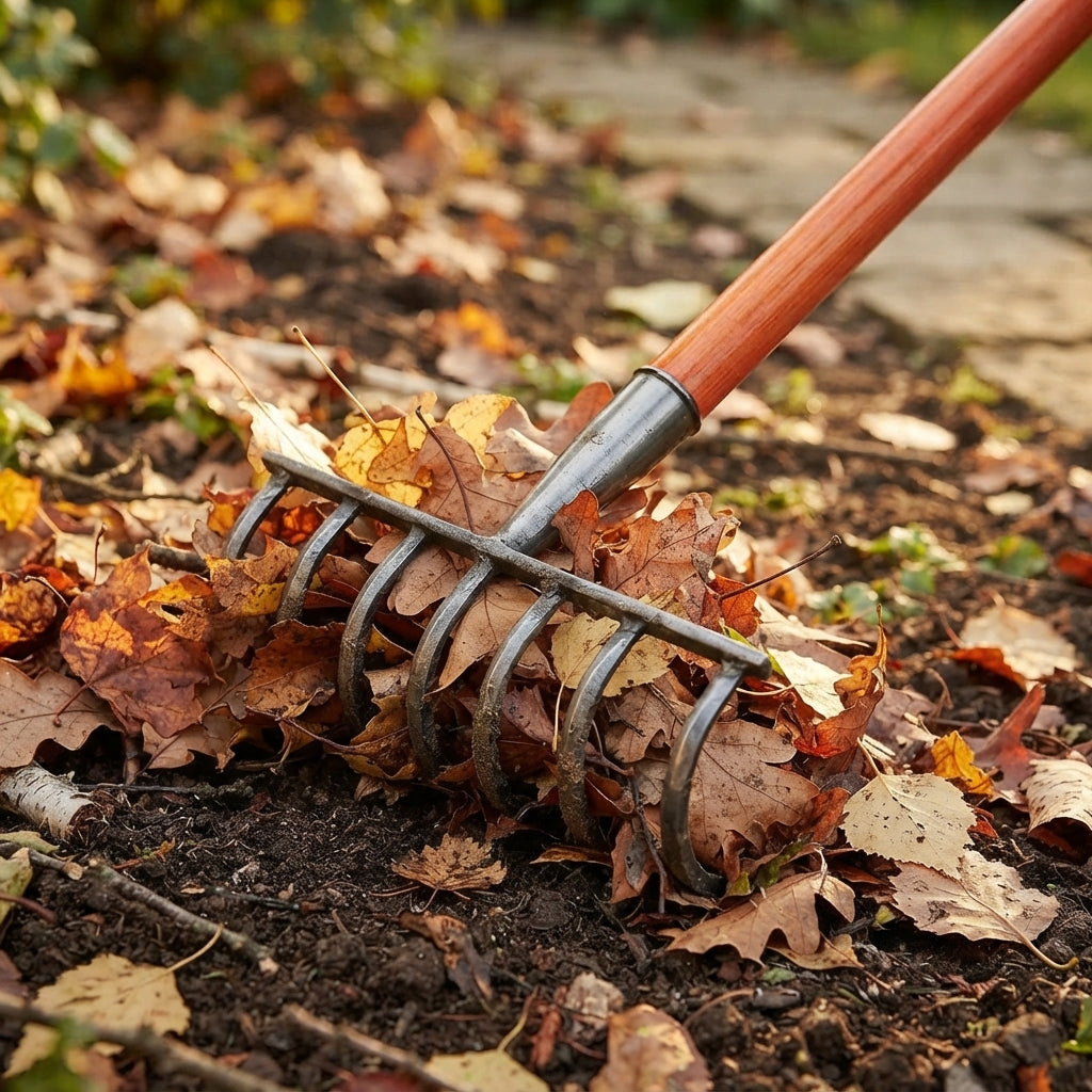 Garden Nail Rake - 9-Tooth Manganese Steel Rake