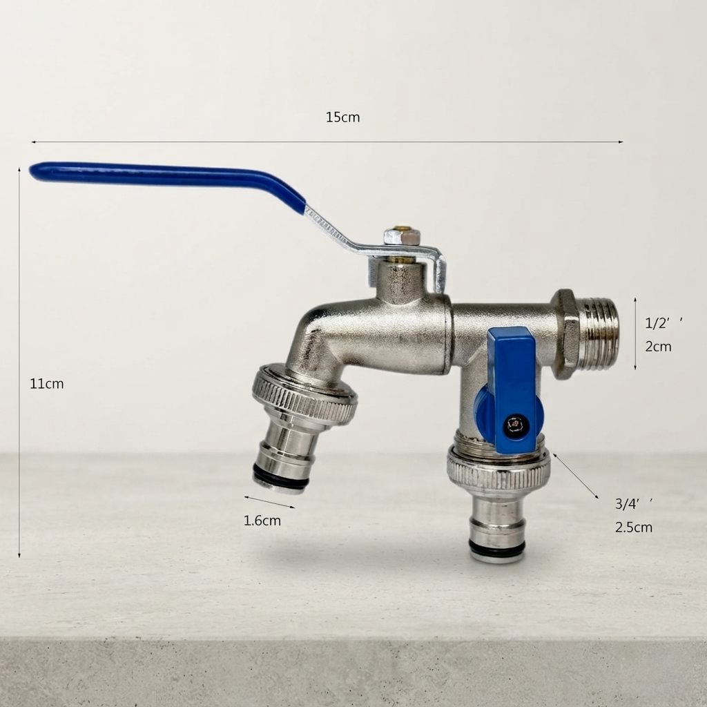 Brass Garden Water Tap - MapleFair Outdoor Faucet