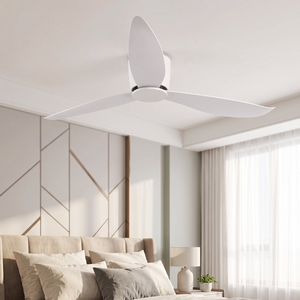 36/44/52-Inch Low-Profile Ceiling Fan with Remote Control
