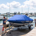 Heavy Duty Waterproof Boat Cover for V-Hull Fishing & Ski Boats