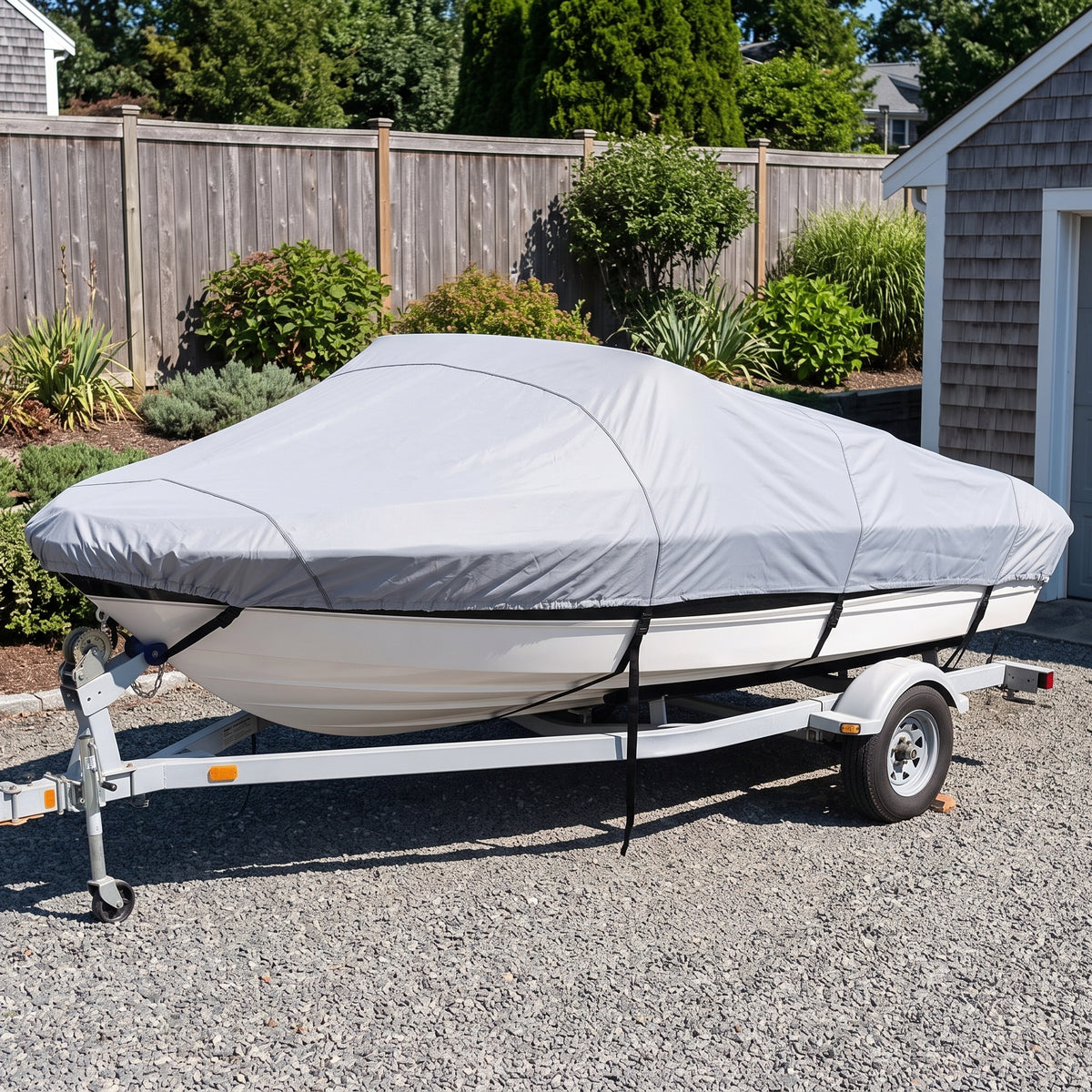 Silver Reflective Waterproof Boat Cover, Heavy Duty Oxford Fabric