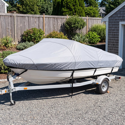 Silver Reflective Waterproof Boat Cover, Heavy Duty Oxford Fabric