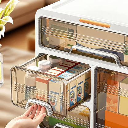 Large Capacity Drawer Medicine Storage Box Multi-Layer Home Organizer