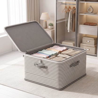 Foldable Lockable Storage Box for Clothes, Blankets, and Toys