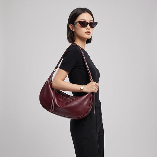 Textured Leather Shoulder and Crossbody Bag for Women