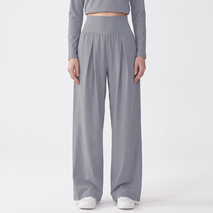 Quick-Dry Wide Leg Pants for Women, Loose Straight Fit for Yoga, Running and Casual Wear