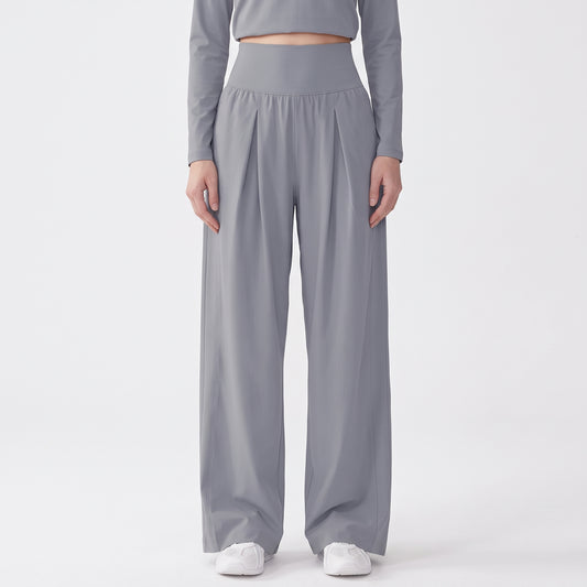 Quick-Dry Wide Leg Pants for Women, Loose Straight Fit for Yoga, Running and Casual Wear