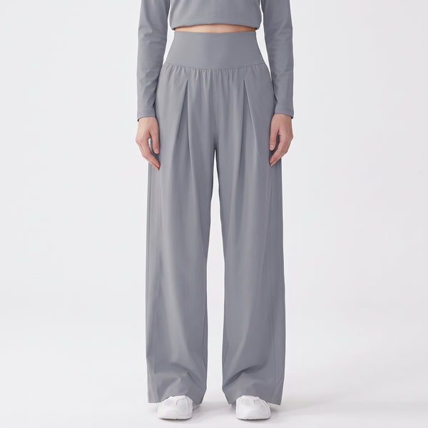 Quick-Dry Wide Leg Pants for Women, Loose Straight Fit for Yoga, Running and Casual Wear