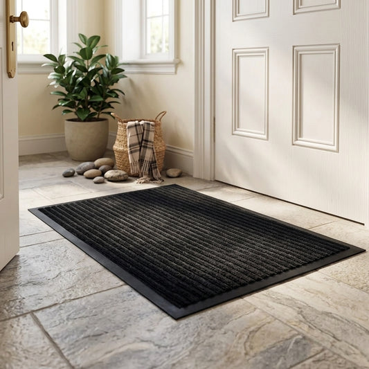 Natural Rubber Welcome Mat - Odorless Anti-Slip Mat