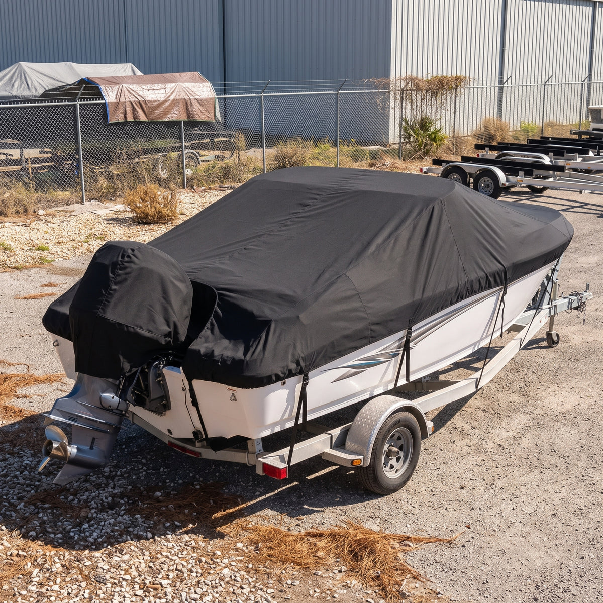 Waterproof Marine Boat Cover for V-Hull & Fishing Boats