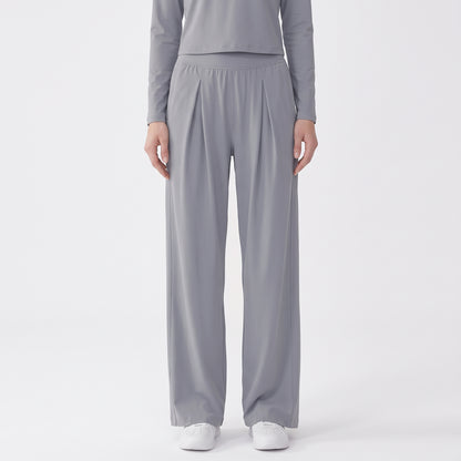 Quick-Dry Wide Leg Pants for Women, Loose Straight Fit for Yoga, Running and Casual Wear