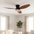 Three-Blade Ceiling Fan with Dimmable Light and Remote