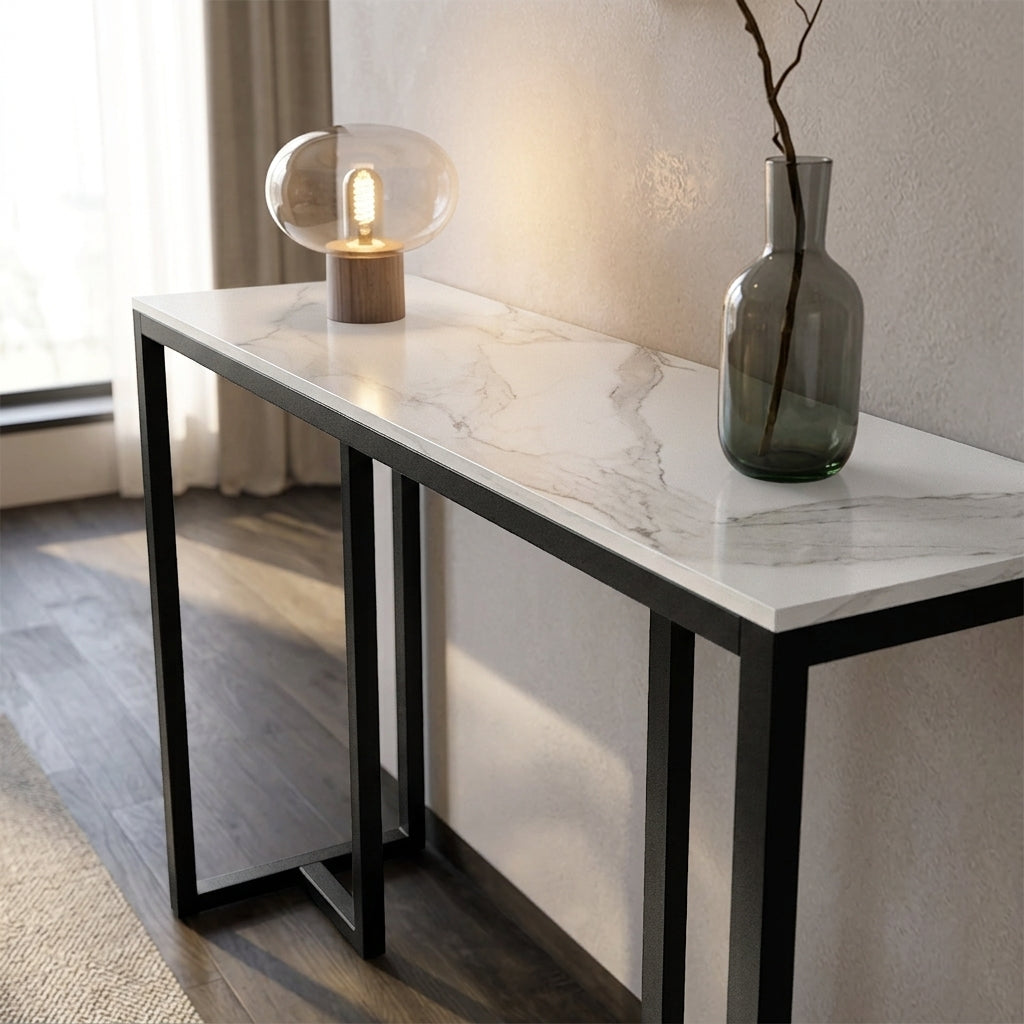 Marble Console Table – Modern Entryway Accent Table