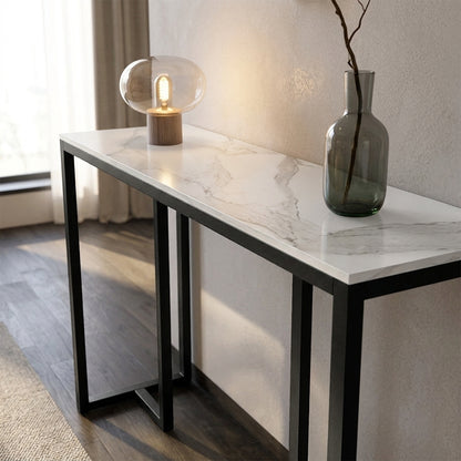 Marble Console Table – Modern Entryway Accent Table