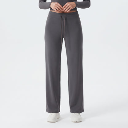 High-Waist Wide Leg Sweatpants for Women, Ankle-Length Casual Lounge Pants