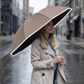 Automatic Reverse Folding Umbrella with Windproof Frame and Reflective Stripe
