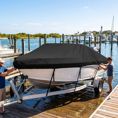 Waterproof Marine Boat Cover for V-Hull & Fishing Boats