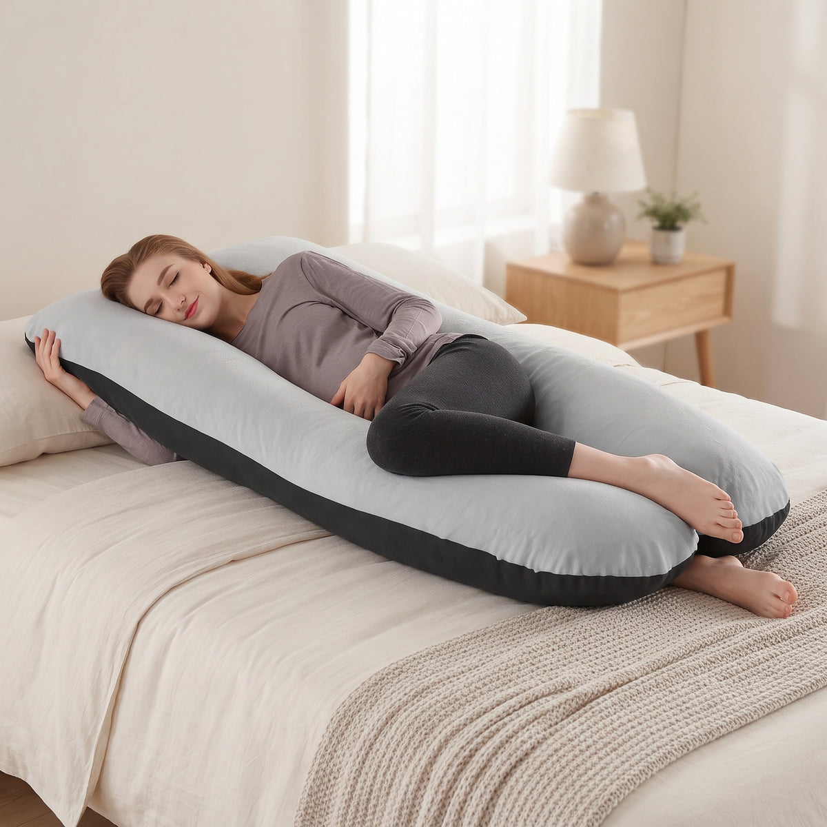 U Shape Body Pillow – Ergonomic Neck and Back Support Cushion
