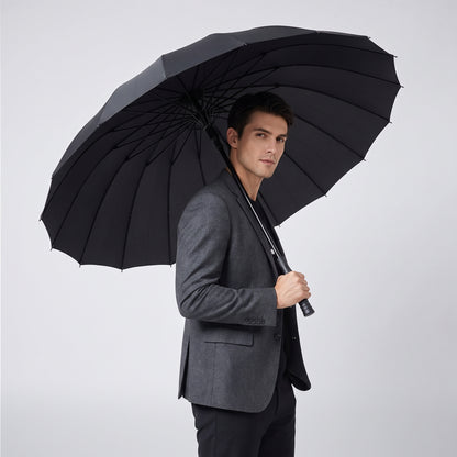 Premium Extra-Large Double-Layer Golf Umbrella with Windproof Frame