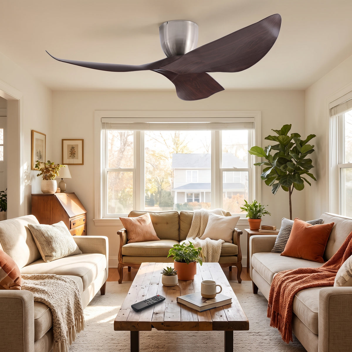 FUMANJIA 60-Inch Vintage Industrial Ceiling Fan for Home with Remote