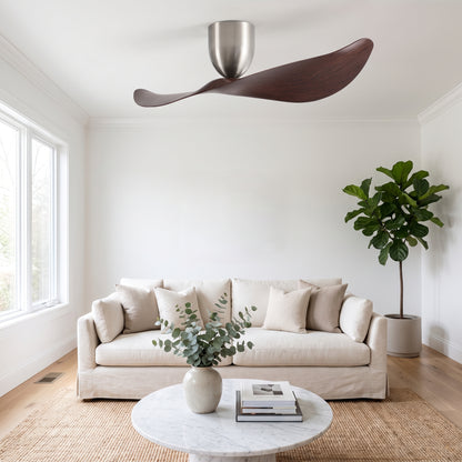 FUMANJIA 52-Inch Low-Profile Ceiling Fan for Home – No Light, Remote