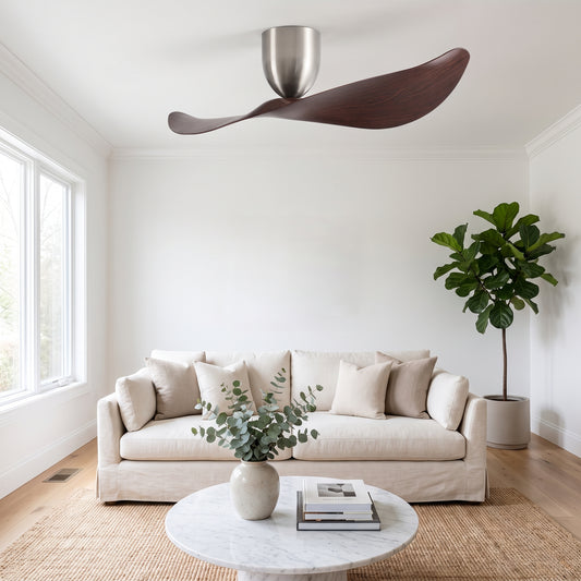 FUMANJIA 52-Inch Low-Profile Ceiling Fan for Home – No Light, Remote
