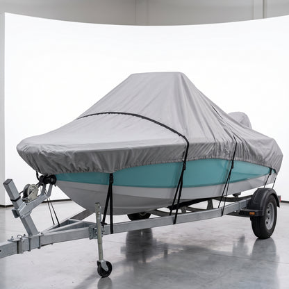 Silver Reflective Waterproof Boat Cover for V-Hull Boats