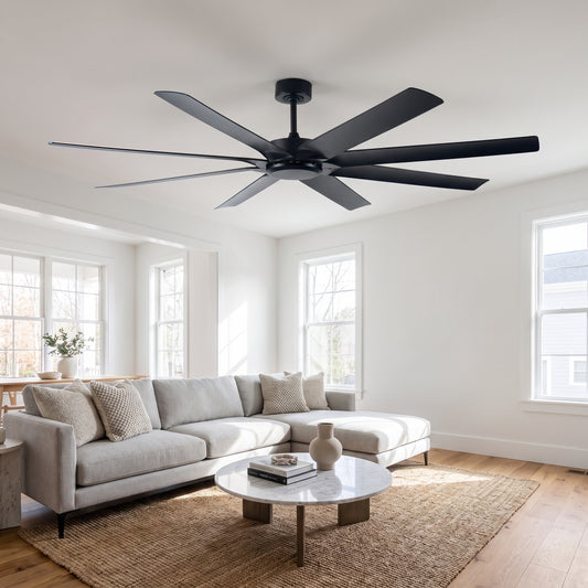 72-Inch Ceiling Fan with LED Light for Home, Garage, or Patio