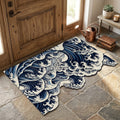 Wave Pattern Floor Mat - Soft Anti-Slip Home Rug
