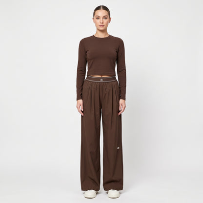 Quick-Dry Wide Leg Athletic Pants for Women, Pleated High Waist with Pockets for Workouts