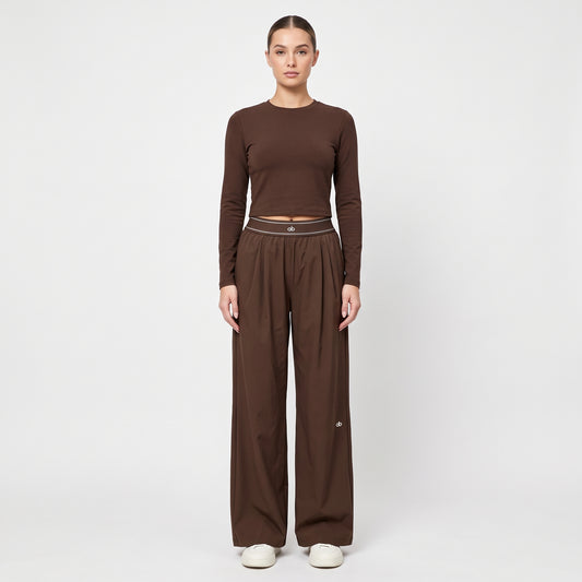 Quick-Dry Wide Leg Athletic Pants for Women, Pleated High Waist with Pockets for Workouts