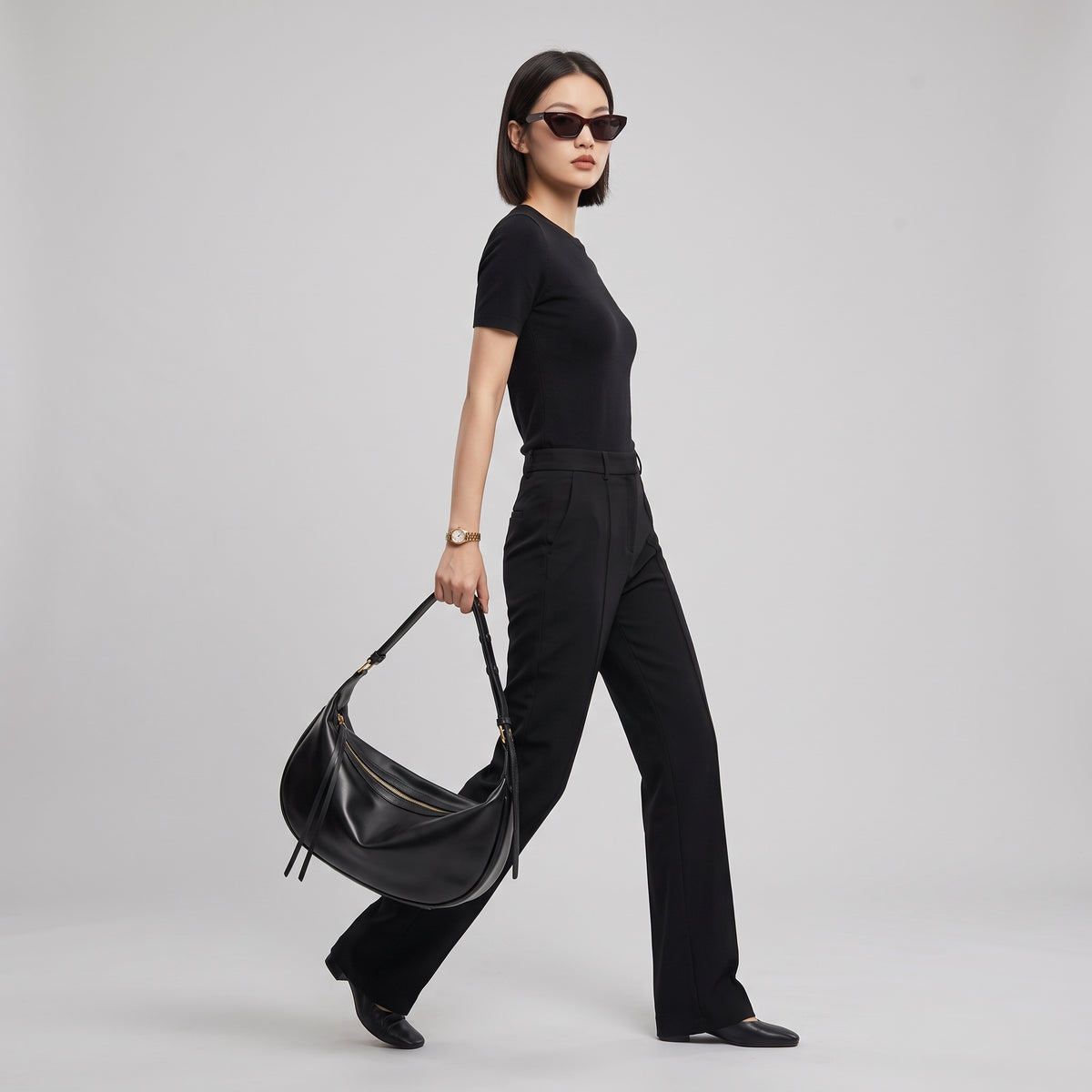 Textured Leather Shoulder and Crossbody Bag for Women