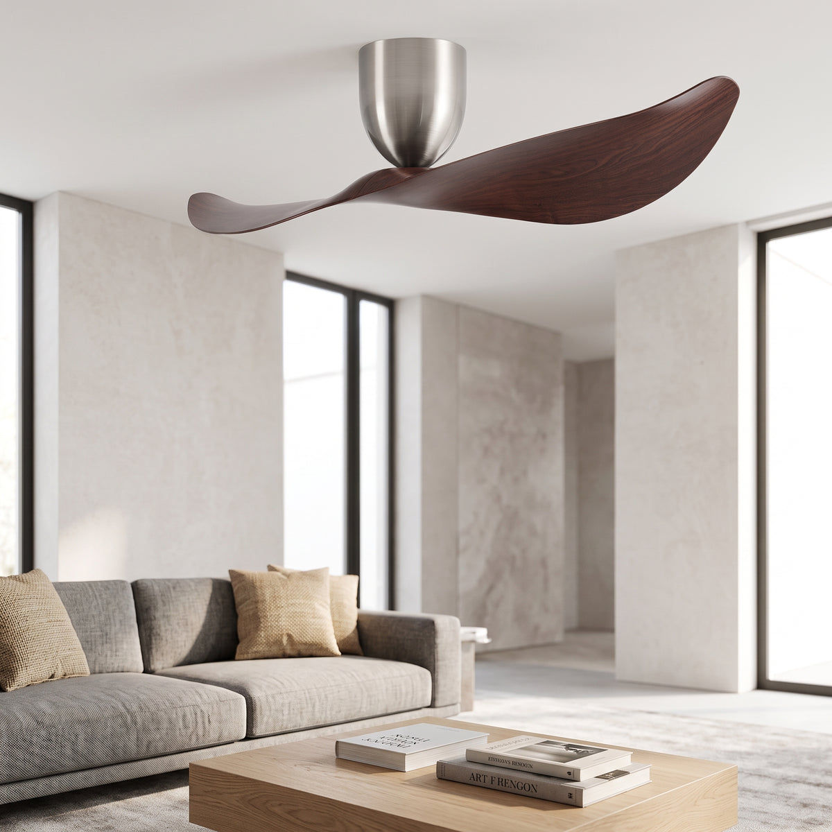 FUMANJIA 52-Inch Low-Profile Ceiling Fan for Home – No Light, Remote
