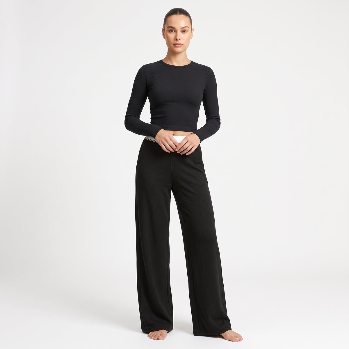High-Waist Wide Leg Pants for Women, Quick-Dry Loose Fit for Training and Casual Summer Wear