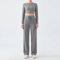 High-Waist Wide Leg Yoga Pants for Women with Drawstring, Loose Fit for Running and Gym