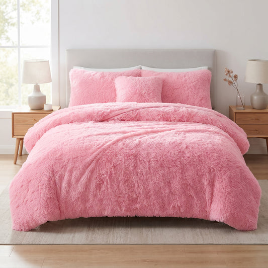 Plush Duvet Cover Set – 3-Piece Cozy Soft Bedding