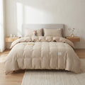 Japanese Style Duvet Cover – 100% Cotton Plaid Stripe Bedding Set