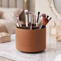 Rotating Makeup Organizer – Premium Leather Storage Box