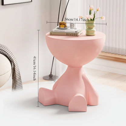 Round Corner Coffee Table – Cream Modern Living Room Table