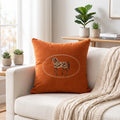 Hand-Embroidered Horse Cushion Cover for Sofa and Home, 45x45cm