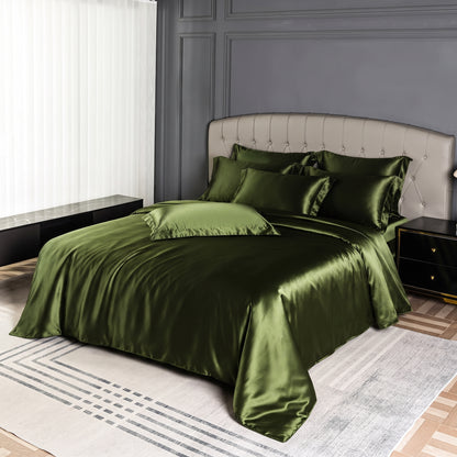 Satin Duvet Cover – Skin-Friendly Solid Color Bedding Set