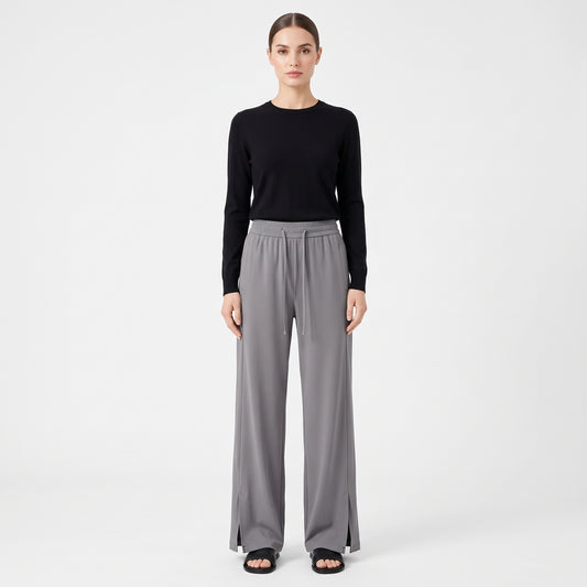 UPF 50+ Wide Leg Pants for Women with Side Slit, Lightweight Quick-Dry for Travel, Hiking and Everyday Wear